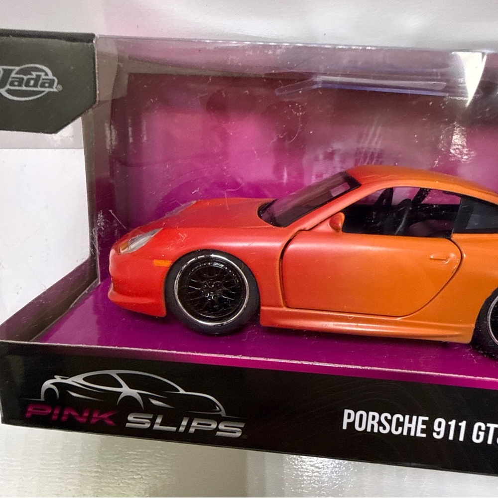 Jada Porsche 911 GT Toy Car - Bold Orange